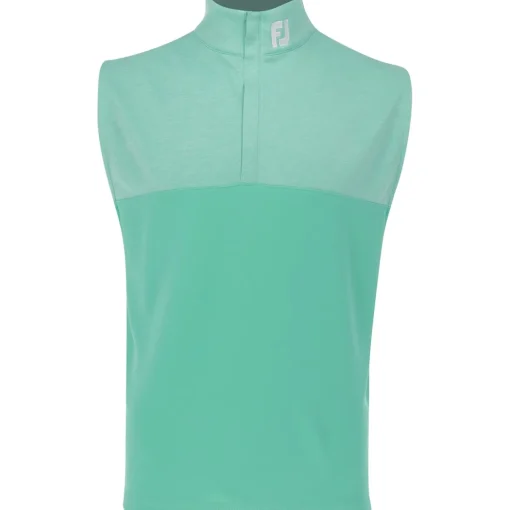 FootJoy Tour Logo Heather Yoke Half-Zip Previous Season Apparel Style Outerwear Vest Golf Apparel