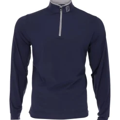 FootJoy Tour Logo Lightweight Solid Midlayer w/ trim Outerwear Pullover Golf Apparel