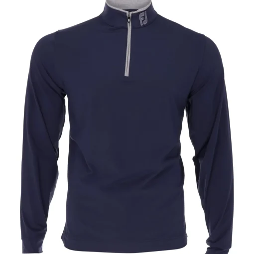 FootJoy Tour Logo Lightweight Solid Midlayer w/ trim Outerwear Pullover Golf Apparel