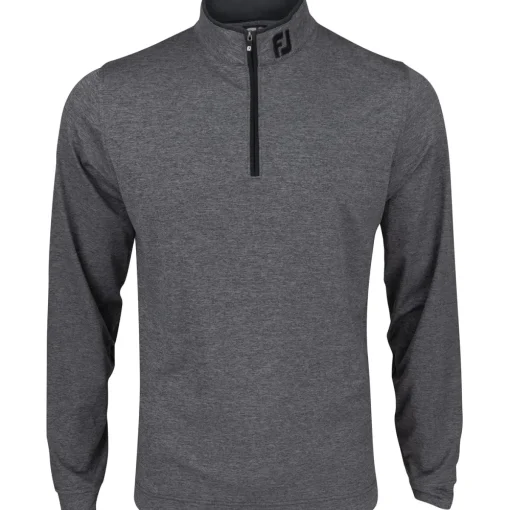 FootJoy Tour Logo Lightweight Solid Midlayer w/ trim Outerwear Pullover Golf Apparel