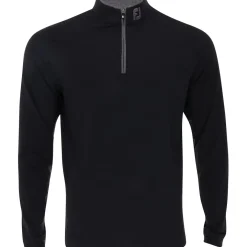 FootJoy Tour Logo Lightweight Solid Midlayer w/ trim Outerwear Pullover Golf Apparel