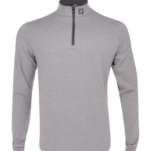 FootJoy Tour Logo Lightweight Solid Midlayer w/ trim Outerwear Pullover Golf Apparel