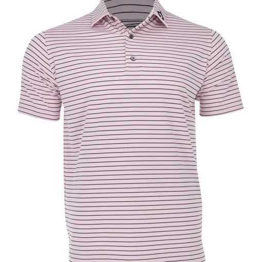 FootJoy Tour Logo Lisle Classic Stripe Athletic Fit Shirt Polo Short Sleeve Golf Apparel