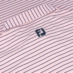 FootJoy Tour Logo Lisle Classic Stripe Athletic Fit Shirt Polo Short Sleeve Golf Apparel