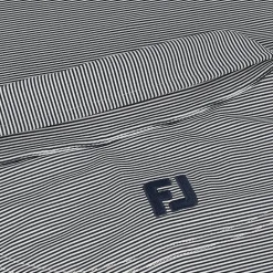 FootJoy TOUR LOGO MicroFeeder Stripe Lisle Self Collar Shirt Polo Short Sleeve Golf Apparel