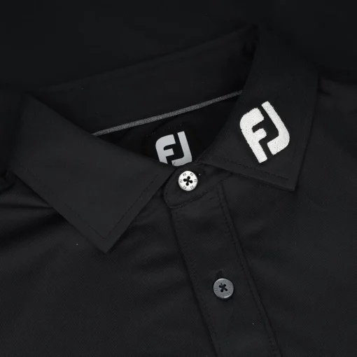 FootJoy Tour Logo ProDry Performance Solid Lisle Set On Placket Self Collar Shirt Polo Short Sleeve Golf Apparel