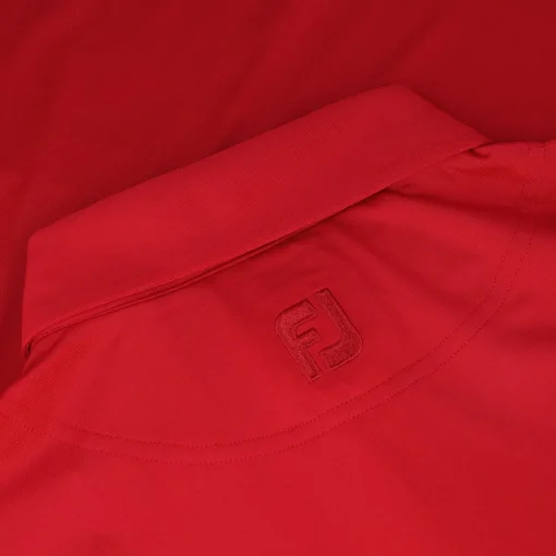 FootJoy Tour Logo ProDry Performance Solid Lisle Set On Placket Self Collar Shirt Polo Short Sleeve Golf Apparel