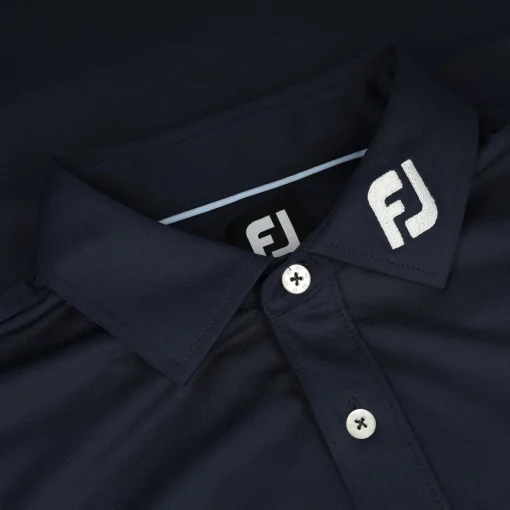 FootJoy Tour Logo ProDry Performance Solid Lisle Set On Placket Self Collar Shirt Polo Short Sleeve Golf Apparel
