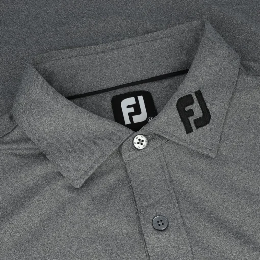 FootJoy Tour Logo ProDry Performance Solid Lisle Set On Placket Self Collar Shirt Polo Short Sleeve Golf Apparel