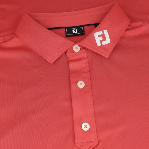 FootJoy Tour Logo Solid Lisle Shirt Polo Short Sleeve Golf Apparel