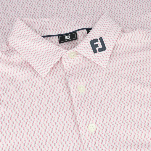 FootJoy TOUR LOGO Wiggle Print Shirt Polo Short Sleeve Golf Apparel
