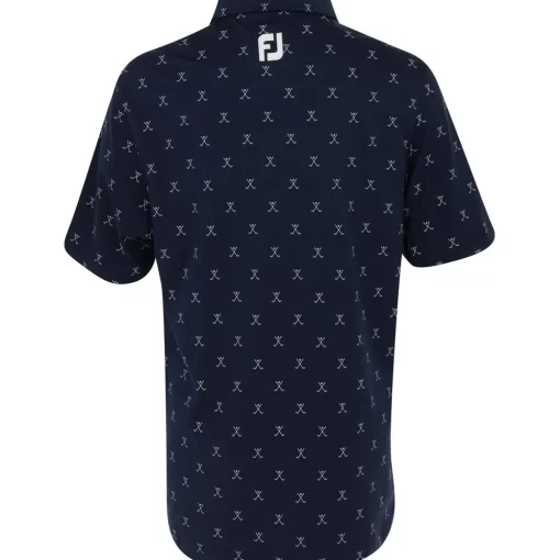 FootJoy Youth Golf Print Previous Season Apparel Style Shirt Polo Short Sleeve Golf Apparel