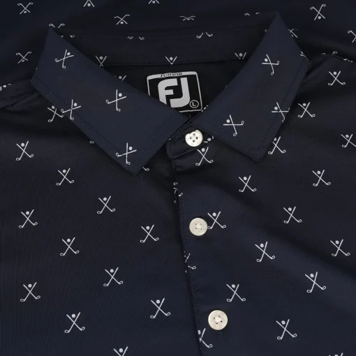 FootJoy Youth Golf Print Previous Season Apparel Style Shirt Polo Short Sleeve Golf Apparel