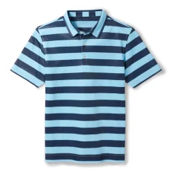 FootJoy Youth Rugby Stripe Pique Previous Season Apparel Style Shirt Polo Short Sleeve Golf Apparel