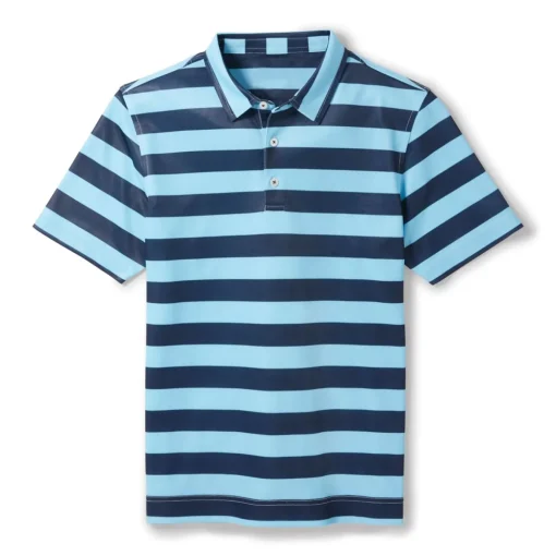 FootJoy Youth Rugby Stripe Pique Previous Season Apparel Style Shirt Polo Short Sleeve Golf Apparel
