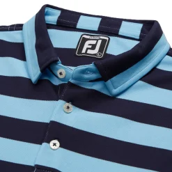 FootJoy Youth Rugby Stripe Pique Previous Season Apparel Style Shirt Polo Short Sleeve Golf Apparel