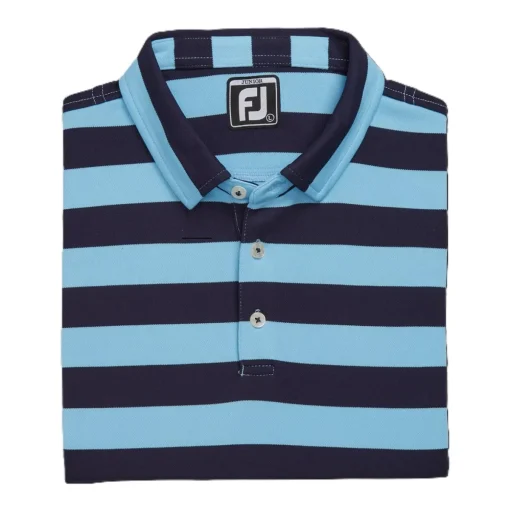 FootJoy Youth Rugby Stripe Pique Previous Season Apparel Style Shirt Polo Short Sleeve Golf Apparel