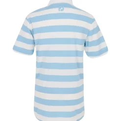FootJoy Youth Rugby Stripe Pique Previous Season Apparel Style Shirt Polo Short Sleeve Golf Apparel