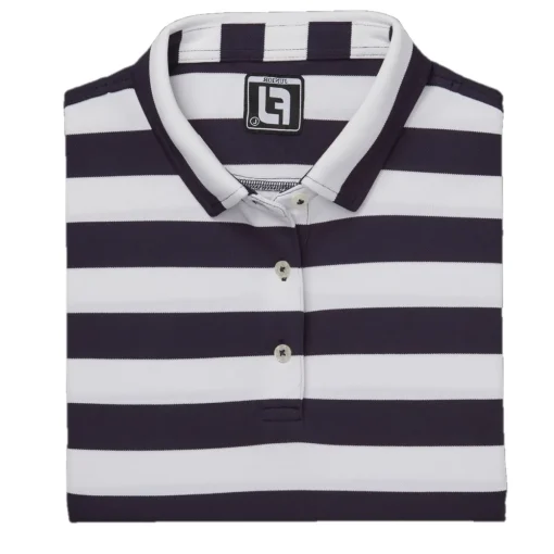 FootJoy Youth Rugby Stripe Pique Previous Season Apparel Style Shirt Polo Short Sleeve Golf Apparel