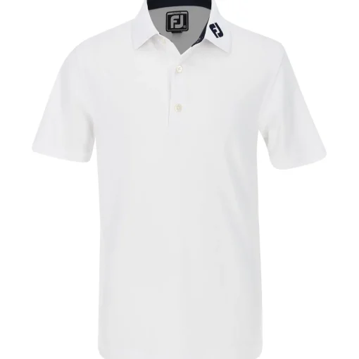 FootJoy Youth Tour Logo Solid Pique Shirt Polo Short Sleeve Golf Apparel