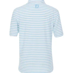 FootJoy Youth Tour Logo Striped Pique Shirt Polo Short Sleeve Golf Apparel