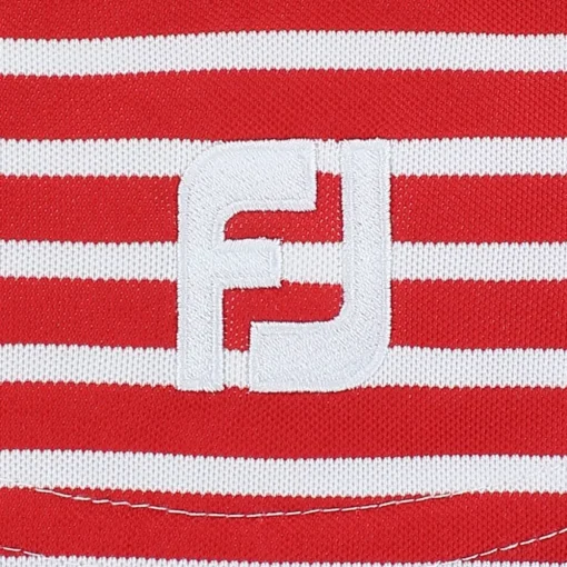 FootJoy Youth Tour Logo Striped Pique Shirt Polo Short Sleeve Golf Apparel