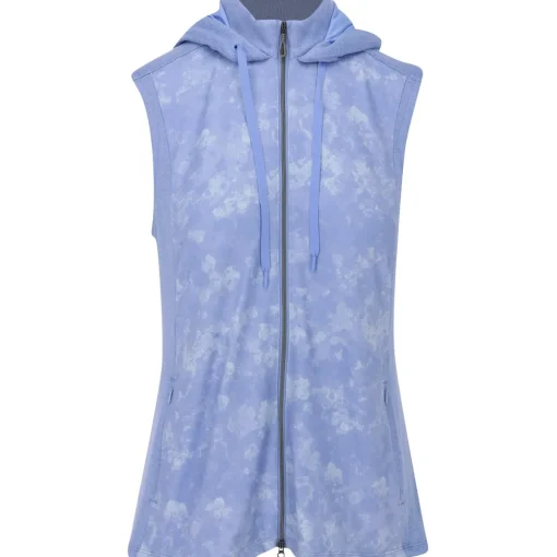 Greg Norman Amaya Full-Zip Hooded Outerwear Vest Golf Apparel