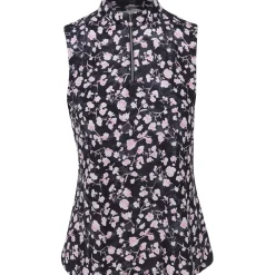 Greg Norman Blossom Sleeveless Shirt Polo Short Sleeve Golf Apparel