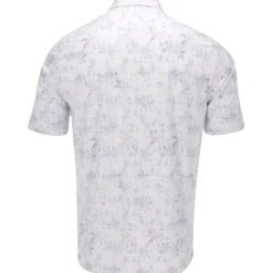 Greg Norman Crosshatch Palm ML75 Stretch Polo Shirt Polo Short Sleeve Golf Apparel