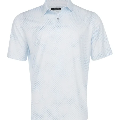Greg Norman Digital Fin Ultra Stretch Shirt Polo Short Sleeve Golf Apparel