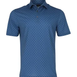 Greg Norman Freedom Micro Pique Spinner Print Shirt Polo Short Sleeve Golf Apparel