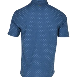 Greg Norman Freedom Micro Pique Spinner Print Shirt Polo Short Sleeve Golf Apparel