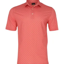 Greg Norman Freedom Micro Pique Spinner Print Shirt Polo Short Sleeve Golf Apparel