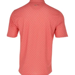 Greg Norman Freedom Micro Pique Spinner Print Shirt Polo Short Sleeve Golf Apparel