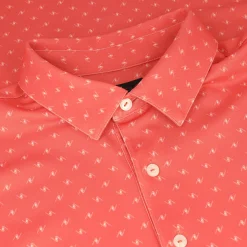 Greg Norman Freedom Micro Pique Spinner Print Shirt Polo Short Sleeve Golf Apparel