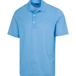 Greg Norman Freedom Micro Pique Spinner Print Shirt Polo Short Sleeve Golf Apparel