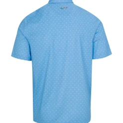 Greg Norman Freedom Micro Pique Spinner Print Shirt Polo Short Sleeve Golf Apparel