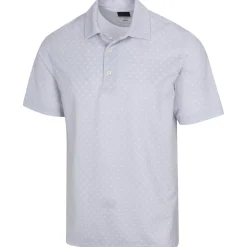 Greg Norman Freedom Micro Pique Spinner Print Shirt Polo Short Sleeve Golf Apparel