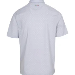 Greg Norman Freedom Micro Pique Spinner Print Shirt Polo Short Sleeve Golf Apparel
