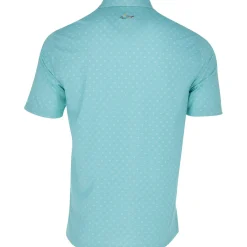 Greg Norman Freedom Micro Pique Spinner Print Shirt Polo Short Sleeve Golf Apparel
