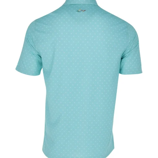 Greg Norman Freedom Micro Pique Spinner Print Shirt Polo Short Sleeve Golf Apparel