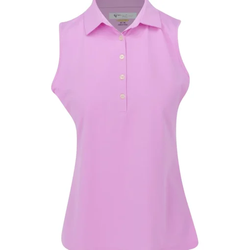 Greg Norman Freedom Micro Pique Sleeveless Shirt Polo Short Sleeve Golf Apparel