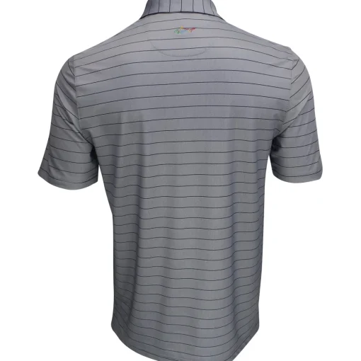 Greg Norman Freedom Micro Pique Stripe Shirt Polo Short Sleeve Golf Apparel