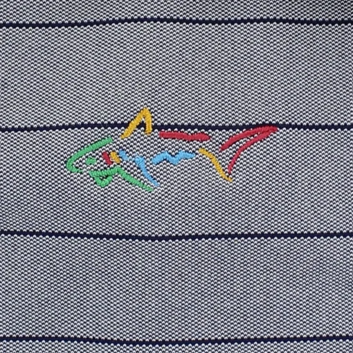 Greg Norman Freedom Micro Pique Stripe Shirt Polo Short Sleeve Golf Apparel
