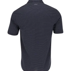 Greg Norman Freedom Micro Pique Feeder Stripe Shirt Polo Short Sleeve Golf Apparel