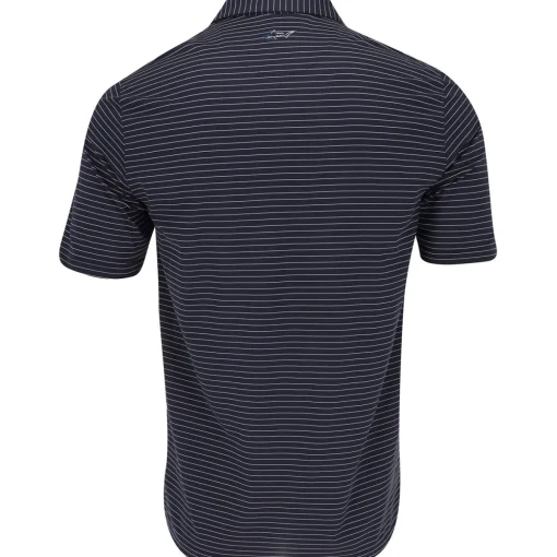 Greg Norman Freedom Micro Pique Feeder Stripe Shirt Polo Short Sleeve Golf Apparel