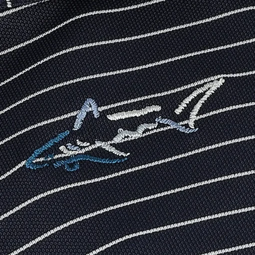 Greg Norman Freedom Micro Pique Feeder Stripe Shirt Polo Short Sleeve Golf Apparel