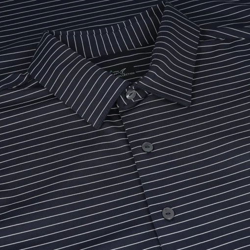 Greg Norman Freedom Micro Pique Feeder Stripe Shirt Polo Short Sleeve Golf Apparel