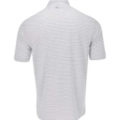 Greg Norman Freedom Micro Pique Feeder Stripe Shirt Polo Short Sleeve Golf Apparel