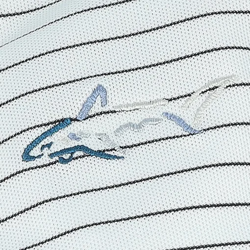 Greg Norman Freedom Micro Pique Feeder Stripe Shirt Polo Short Sleeve Golf Apparel